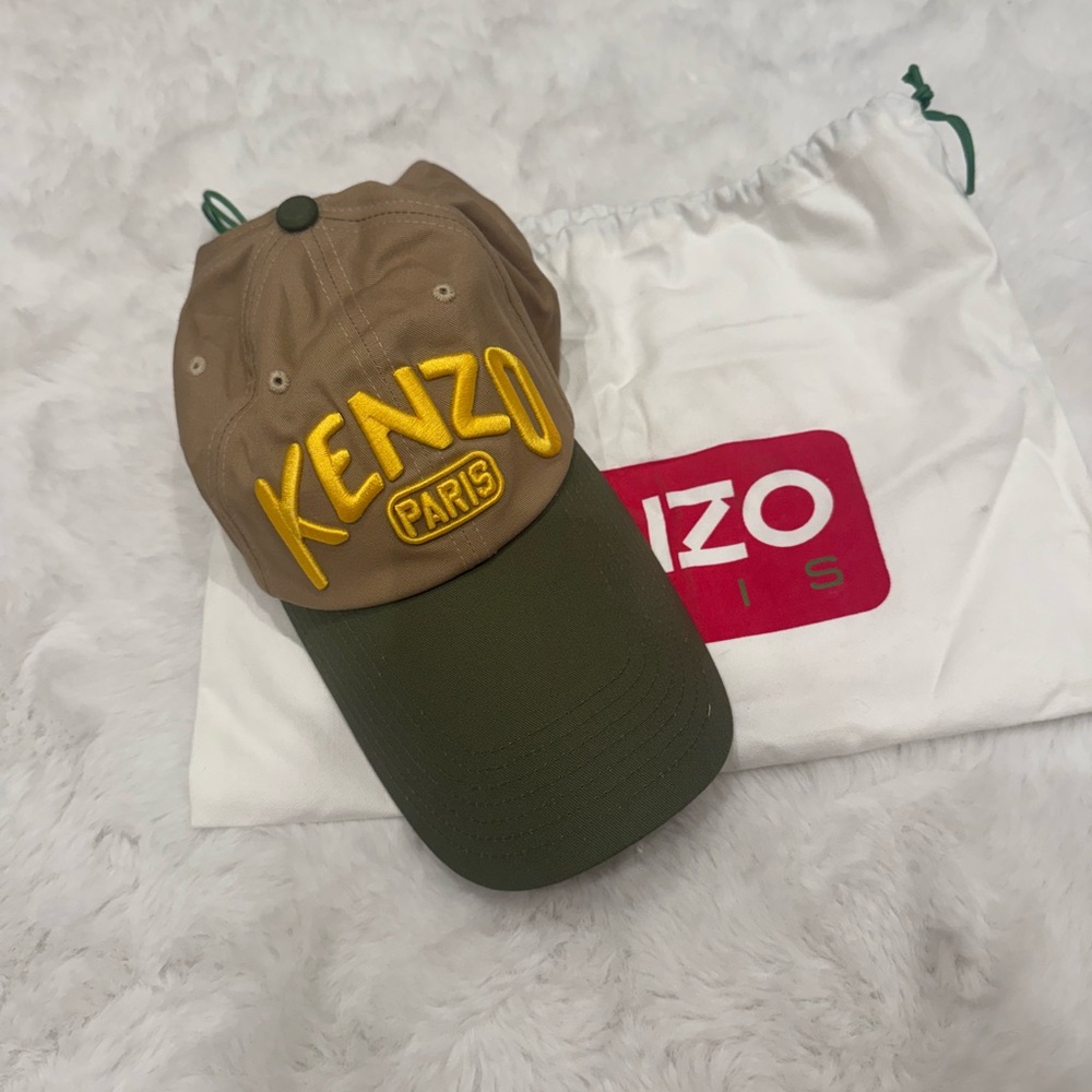 Kenzo Olive and Tan Cap